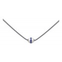 SN5472-16 SS CC NECK SAPPHIRE BEAD-16″ CHN