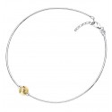 ZA5460-O SS/14K CC ANKLET-SWIRL-OMEGA