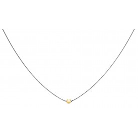 ZN5405-18 SS/14K CC NECK-1 BEAD-18″ CHN