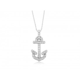 LEP0869 CZ ANCHOR PENDANT