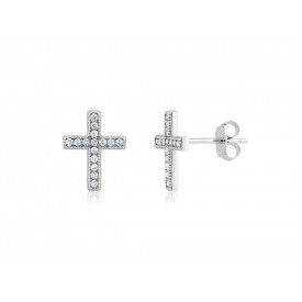 MIE3417 S/S CROSS STUD EARRING