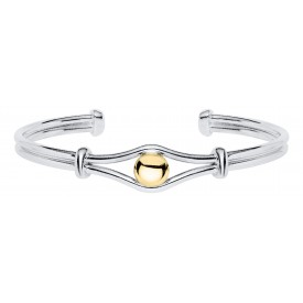 ENBT034 SS-14K SPLIT SHANK BEAD CUFF